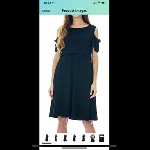 Black nursing dress with pockets